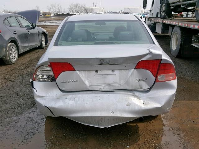 2HGFA16316H001646 - 2006 HONDA CIVIC DX V SILVER photo 9