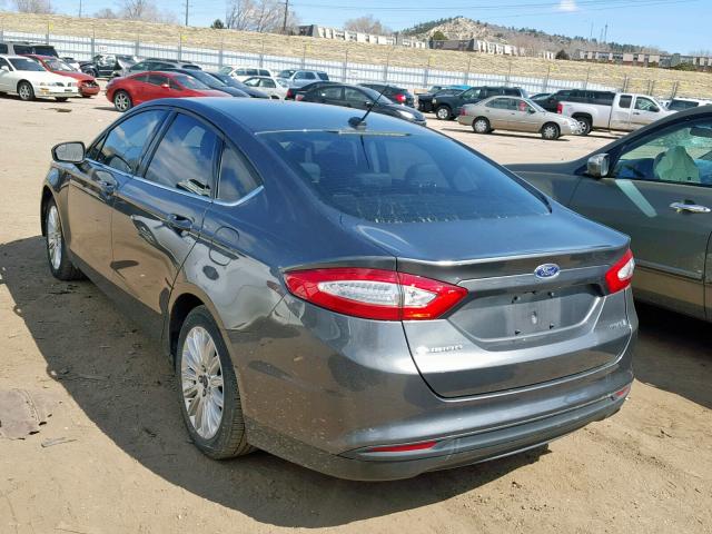 3FA6P0UU9FR307877 - 2015 FORD FUSION S H GRAY photo 3