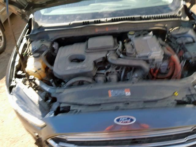 3FA6P0UU9FR307877 - 2015 FORD FUSION S H GRAY photo 7