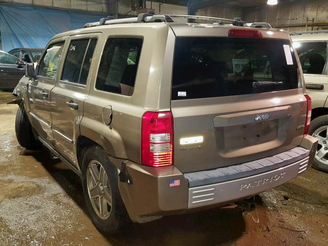 1J8FF48W78D638929 - 2008 JEEP PATRIOT LI GOLD photo 3