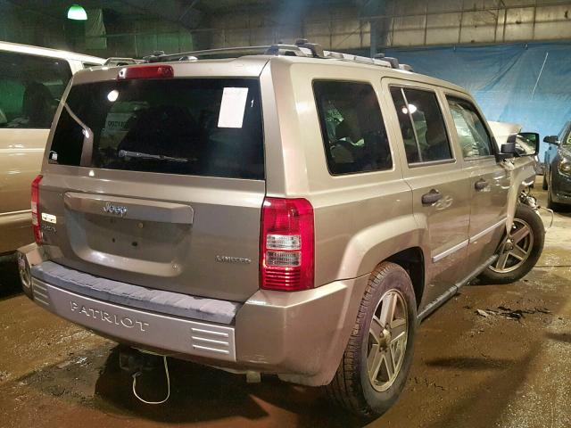 1J8FF48W78D638929 - 2008 JEEP PATRIOT LI GOLD photo 4