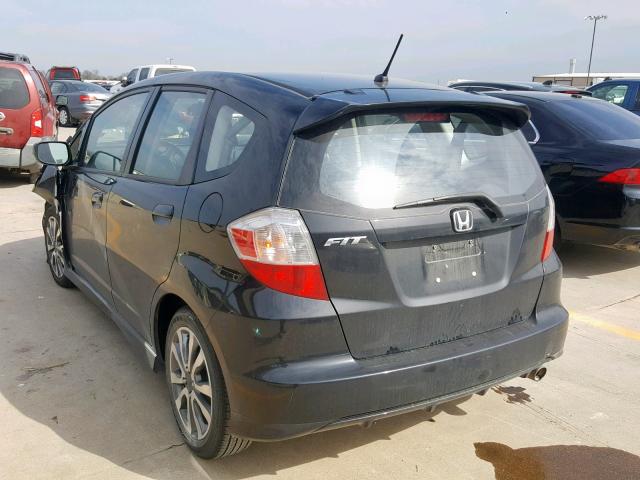 JHMGE8H5XDC015672 - 2013 HONDA FIT SPORT BLACK photo 3