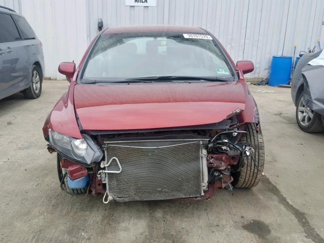 2HGFA1F52AH587560 - 2010 HONDA CIVIC LX RED photo 9