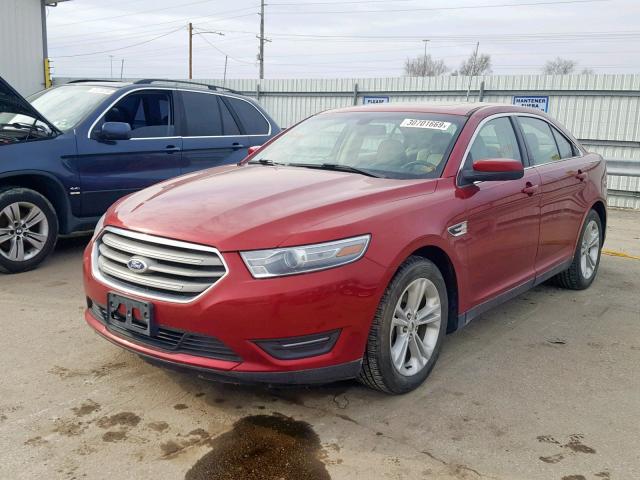 1FAHP2E80EG149442 - 2014 FORD TAURUS SEL RED photo 2