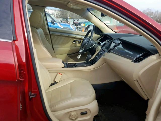 1FAHP2E80EG149442 - 2014 FORD TAURUS SEL RED photo 5