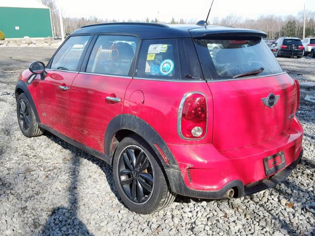 WMWZC5C52CWM13216 - 2012 MINI COOPER S C RED photo 3