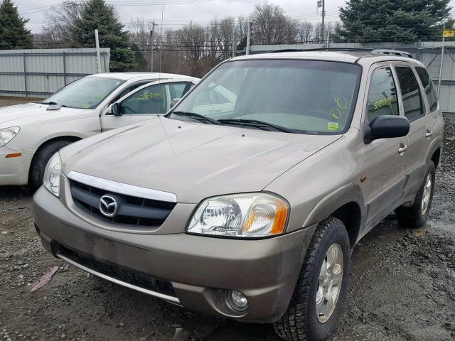 4F2YU08162KM21927 - 2002 MAZDA TRIBUTE LX GOLD photo 2