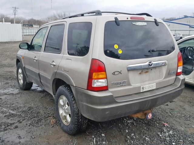 4F2YU08162KM21927 - 2002 MAZDA TRIBUTE LX GOLD photo 3