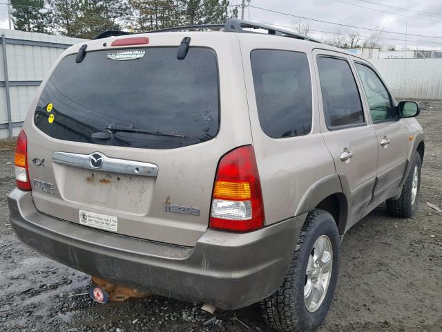 4F2YU08162KM21927 - 2002 MAZDA TRIBUTE LX GOLD photo 4