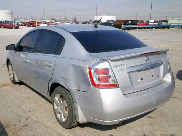 3N1AB6AP5CL648148 - 2012 NISSAN SENTRA 2.0 SILVER photo 3