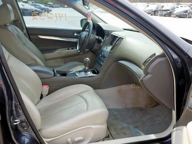 JN1DV6AP8BM602726 - 2011 INFINITI G25 BASE BLUE photo 5