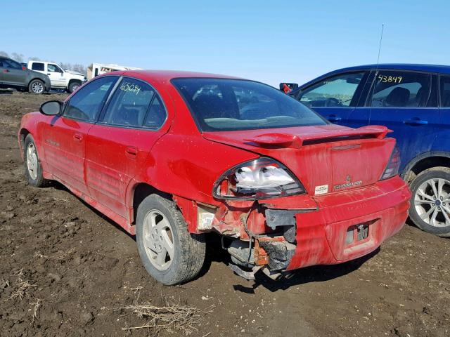 1G2NF52T81M512869 - 2001 PONTIAC GRAND AM S RED photo 3