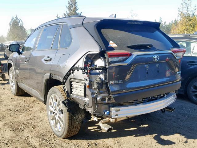 JTMN1RFV3KD014383 - 2019 TOYOTA RAV4 LIMIT GRAY photo 3