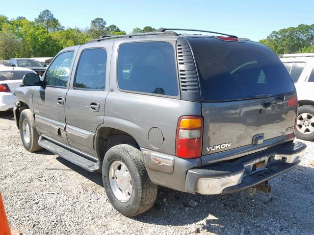 1GKEC13ZX2J160272 - 2002 GMC YUKON GRAY photo 3