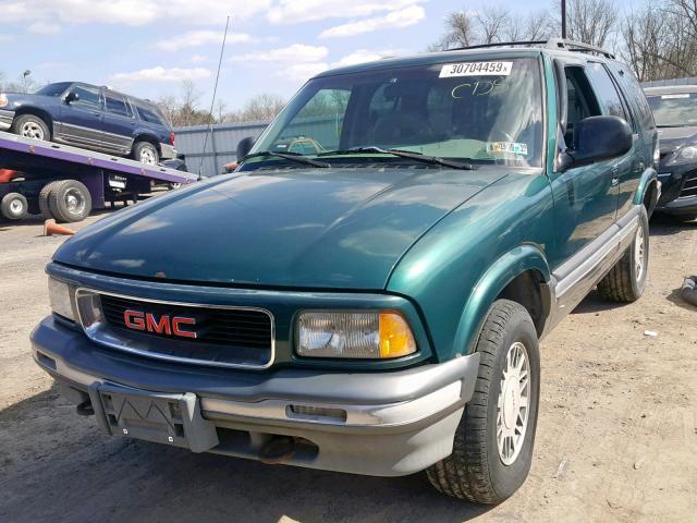 1GKDT13W4V2505098 - 1997 GMC JIMMY GREEN photo 2