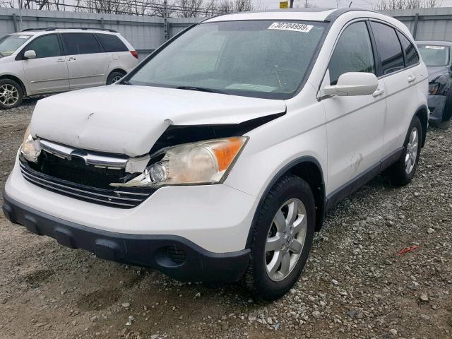 JHLRE48727C074128 - 2007 HONDA CR-V EXL WHITE photo 2