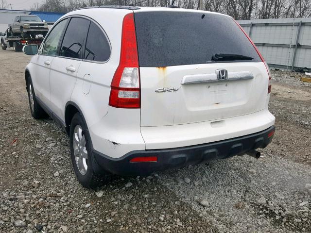 JHLRE48727C074128 - 2007 HONDA CR-V EXL WHITE photo 3