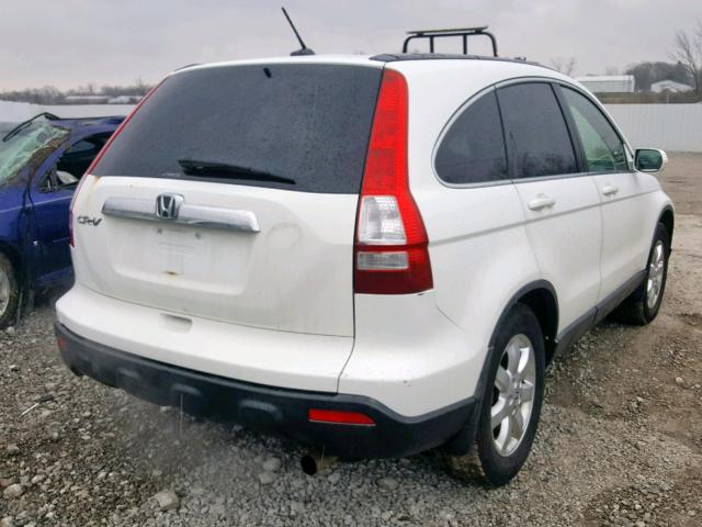 JHLRE48727C074128 - 2007 HONDA CR-V EXL WHITE photo 4