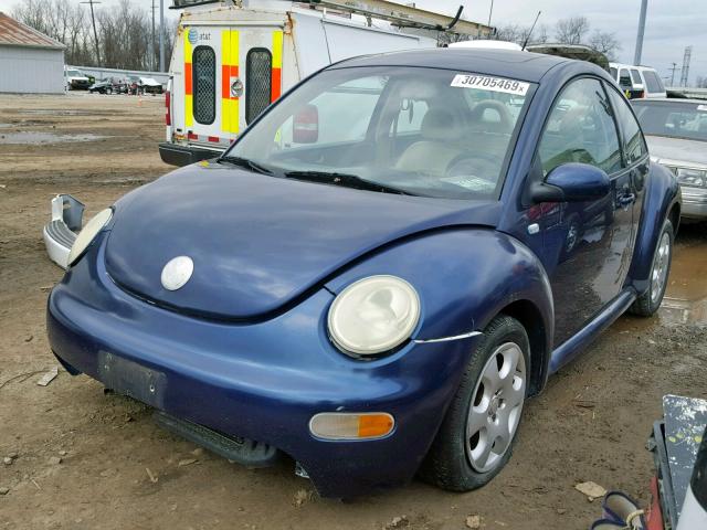 3VWCK21C22M420934 - 2002 VOLKSWAGEN NEW BEETLE Mavi foto 2