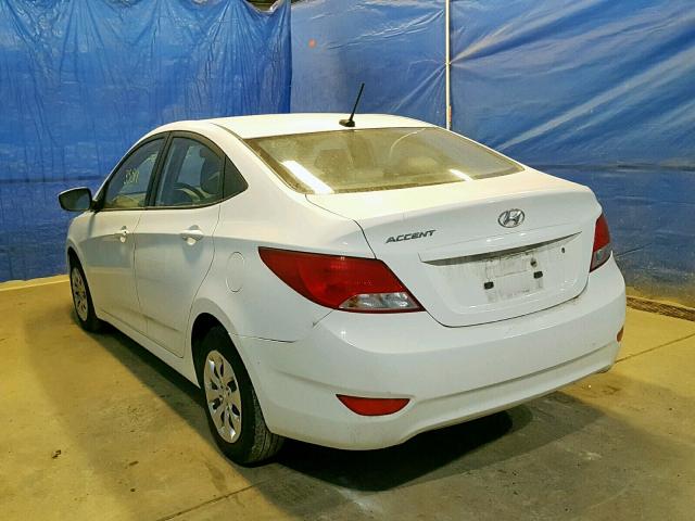 KMHCT4AE0HU313619 - 2017 HYUNDAI ACCENT SE WHITE photo 3