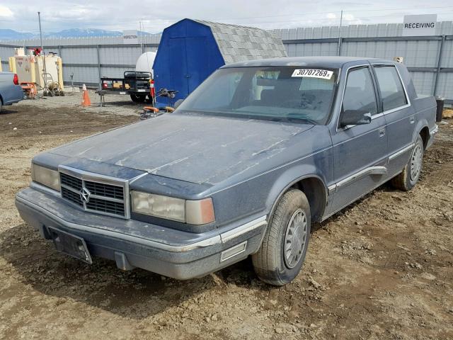 1B3XC56R5LD870706 - 1990 DODGE DYNASTY LE BLUE photo 2