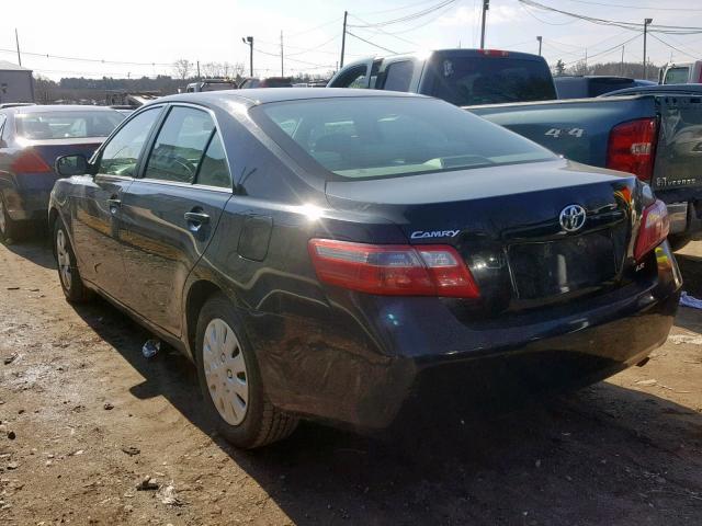 4T1BE46K27U534822 - 2007 TOYOTA CAMRY BLACK photo 3