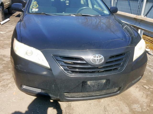 4T1BE46K27U534822 - 2007 TOYOTA CAMRY BLACK photo 9