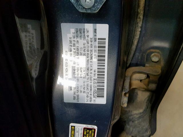 JM3TB28A180139136 - 2008 MAZDA CX-9 GRAY photo 10