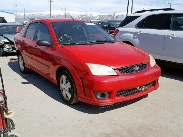 1FAHP34NX7W194345 - 2007 FORD FOCUS ZX4 RED photo 1