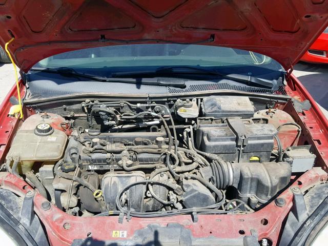 1FAHP34NX7W194345 - 2007 FORD FOCUS ZX4 RED photo 7