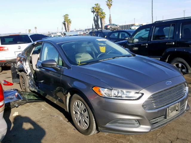 3FA6P0G79ER220033 - 2014 FORD FUSION S GRAY photo 1