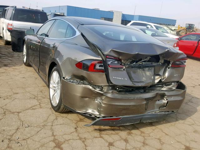 5YJSA1E21FF109650 - 2015 TESLA MODEL S ყავისფერი ფოტო 3