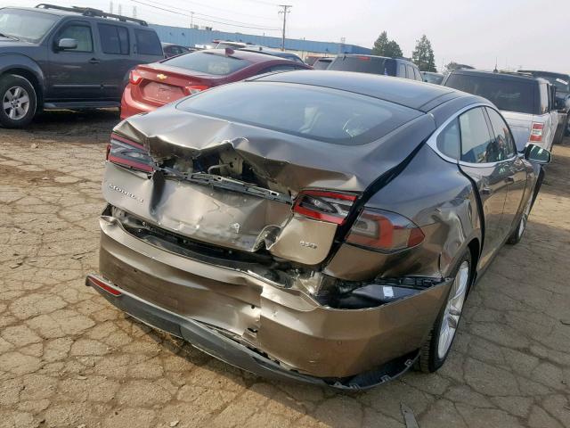 5YJSA1E21FF109650 - 2015 TESLA MODEL S ყავისფერი ფოტო 4