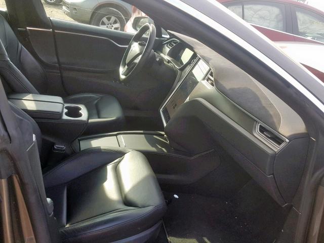 5YJSA1E21FF109650 - 2015 TESLA MODEL S ყავისფერი ფოტო 5