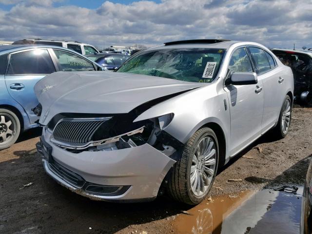 1LNHL9EK0EG612394 - 2014 LINCOLN MKS SILVER photo 2