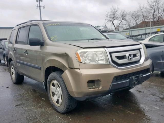 5FNYF48219B023901 - 2009 HONDA PILOT LX TAN photo 1