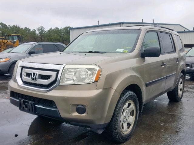 5FNYF48219B023901 - 2009 HONDA PILOT LX TAN photo 2