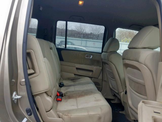 5FNYF48219B023901 - 2009 HONDA PILOT LX TAN photo 6