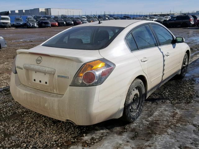 1N4CL2APXAC107655 - 2010 NISSAN ALTIMA HYB WHITE photo 4