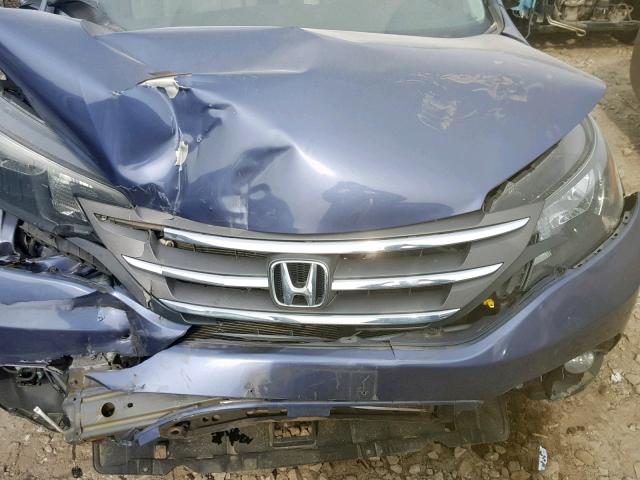 5J6RM4H72CL077969 - 2012 HONDA CR-V EXL BLUE photo 7