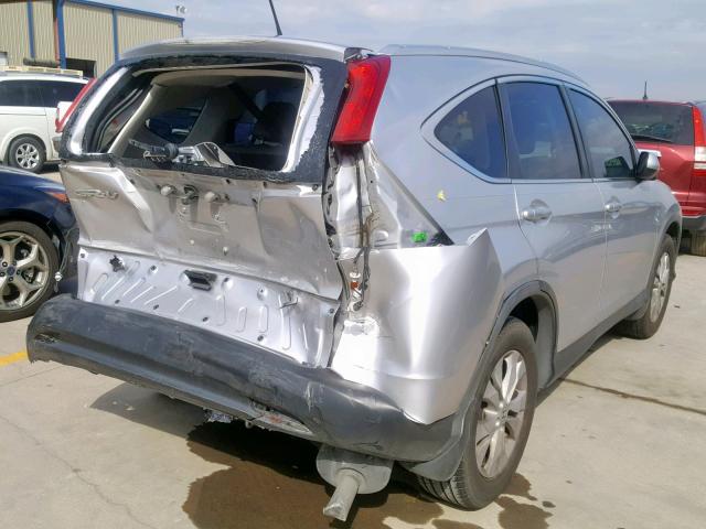 2HKRM3H7XCH510930 - 2012 HONDA CR-V EXL SILVER photo 4