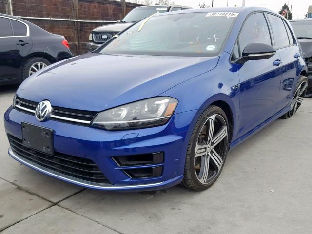 WVWUF7AU6GW198231 - 2016 VOLKSWAGEN GOLF R BLUE photo 2