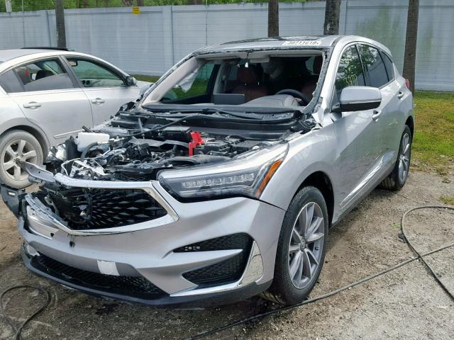 5J8TC1H54KL002668 - 2019 ACURA RDX GRAY photo 2