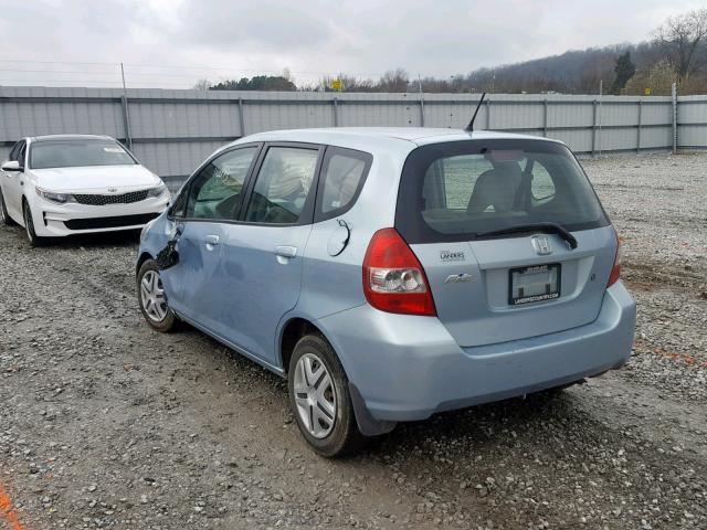 JHMGD38457S064284 - 2007 HONDA FIT BLUE photo 3