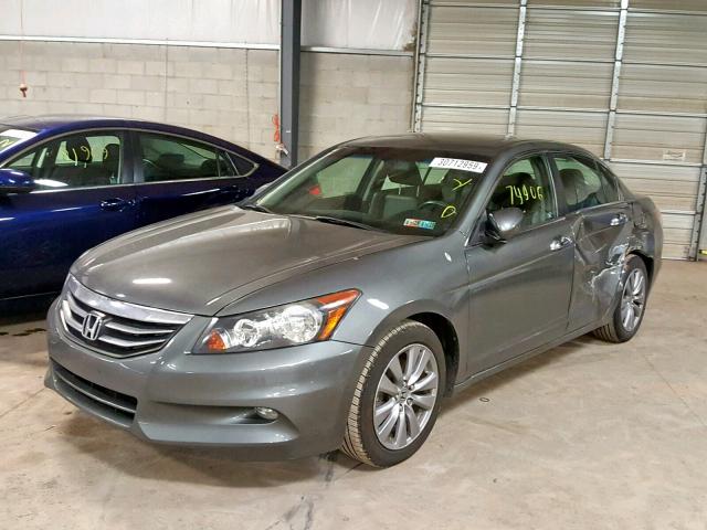 1HGCP3F89BA019250 - 2011 HONDA ACCORD EXL GRAY photo 2