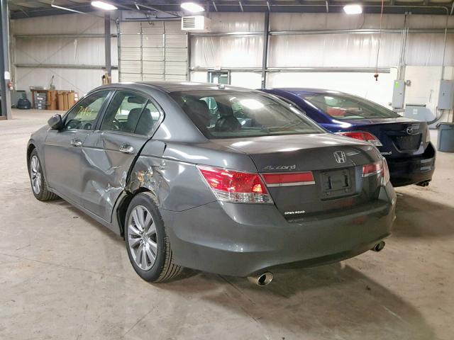 1HGCP3F89BA019250 - 2011 HONDA ACCORD EXL GRAY photo 3