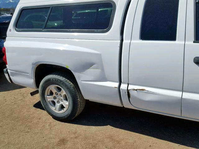 1D7HE42K07S112909 - 2007 DODGE DAKOTA SLT WHITE photo 9