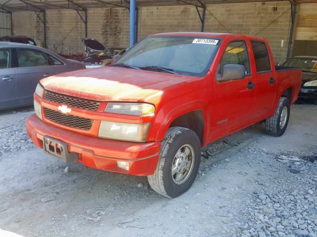 1GCDT136458255421 - 2005 CHEVROLET COLORADO RED photo 2