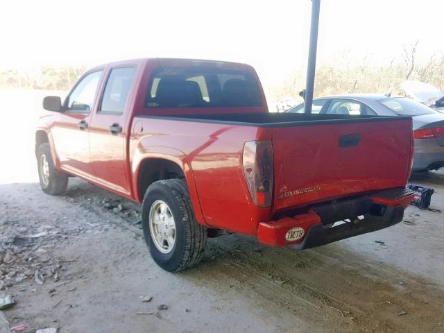 1GCDT136458255421 - 2005 CHEVROLET COLORADO RED photo 3