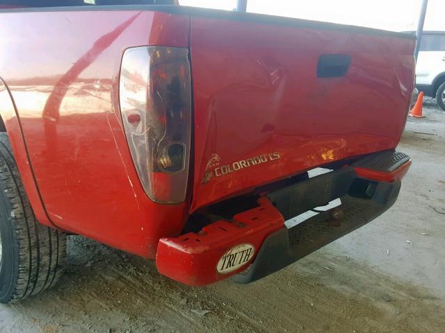 1GCDT136458255421 - 2005 CHEVROLET COLORADO RED photo 9